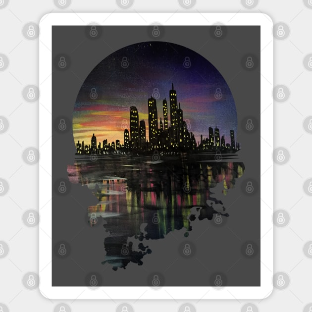 City Lights Magnet by adamzworld